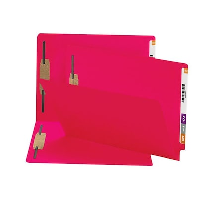 Smead Color Fastener Folder, 3/4" Exp, Legal, 50/BX, Red PK SMD28740